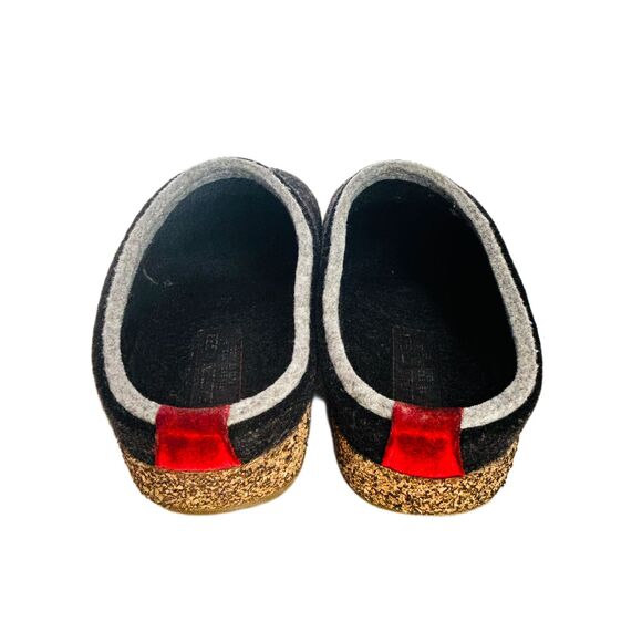 Haflinger Grizzly Kris Clog Shoes Euro 38 Graphite Gray Wool US 7 7.5 8 - Picture 8 of 12